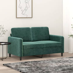 Vidaxl - Divano a 2 Posti Verde Scuro 120 cm in Velluto 26664