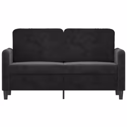 Divano a 2 Posti Nero 120 cm in Vellutocod mxl 107236 - Vista aggiuntiva 3