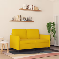 vidaXL Divano a 2 Posti giallo 120 cm in Velluto - Vista aggiuntiva 3