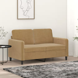 Divano a 2 Posti marrone 120 cm in Vellutocod mxl 133371