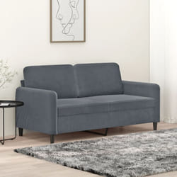 Vidaxl - Divano a 2 Posti grigio scuro140 cm in Velluto
