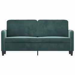 vidaXL Divano a 2 Posti Verde Scuro 140 cm in Velluto - Vista aggiuntiva 3