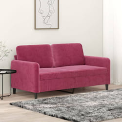 Divano a 2 Posti Rosso Vino 140 cm in Velluto vidaXL40028
