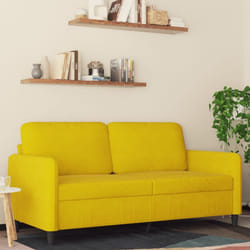 Vidaxl - Divano a 2 Posti giallo 140 cm in Velluto 79635