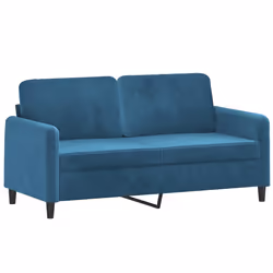 Divano a 2 Posti Blu 140 cm in Vellutocod mxl 133340 - Vista aggiuntiva 2