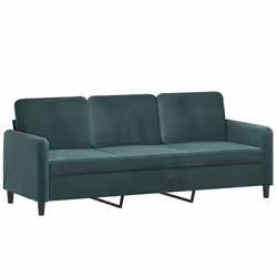 Divano a 3 Posti Verde Scuro 180 cm in Vellutocod mxl 107735 - Vista aggiuntiva 2