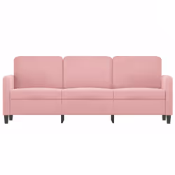 vidaXL Divano a 3 Posti rosa 180 cm in Velluto - Vista aggiuntiva 3