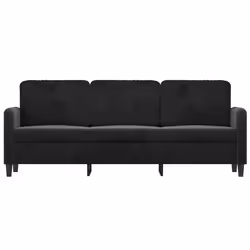 Divano a 3 Posti Nero 180 cm in Vellutocod mxl 83304 - Vista aggiuntiva 3