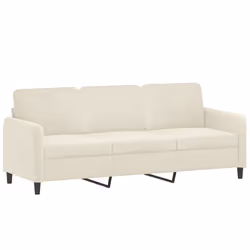 Divano a 3 Posti Crema 180 cm in Vellutocod mxl 85405 - Vista aggiuntiva 2
