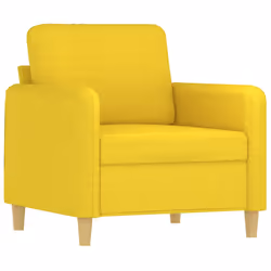 vidaXL Poltrona Giallo Chiaro 60 cm in Tessuto - Vista aggiuntiva 2