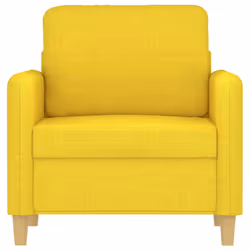 vidaXL Poltrona Giallo Chiaro 60 cm in Tessuto - Vista aggiuntiva 3