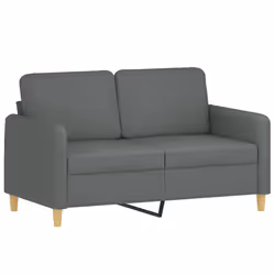 vidaXL Divano a 2 Posti Grigio Scuro 120 cm in Tessuto - Vista aggiuntiva 2