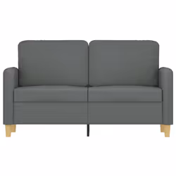 vidaXL Divano a 2 Posti Grigio Scuro 120 cm in Tessuto - Vista aggiuntiva 3
