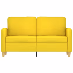 Divano a 2 Posti Giallo Chiaro 120 cm in Tessutocod mxl 109370 - Vista aggiuntiva 3