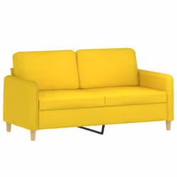 Divano a 2 Posti Giallo Chiaro 140 cm in Tessutocod mxl 85409 - Vista aggiuntiva 2