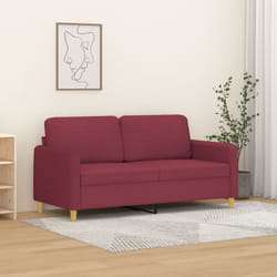 vidaXL Divano a 2 Posti Rosso Vino 140 cm in Tessuto