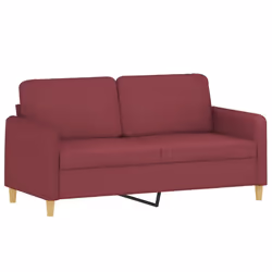 vidaXL Divano a 2 Posti Rosso Vino 140 cm in Tessuto - Vista aggiuntiva 2