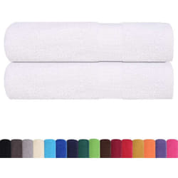 Asciugamani Doccia 2 pz Bianchi 70x140 cm 360 g/m² 100% Cotone Vidaxl