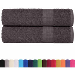 Asciugamani 2 pz Antracite 50x100 cm 360 g/m² 100% Cotone Vidaxl