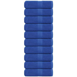 Asciugamani per Sapone 10 pz Blu 30x30 cm 360 g/m² 100% Cotone Vidaxl 7537