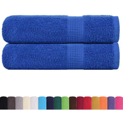Asciugamani 2 pz Blu 50x100 cm 360 g/m² 100% Cotone Vidaxl