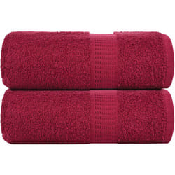 Asciugamani per Sapone 2 pz Bordò 30x30 cm 360 g/m² 100% Cotone Vidaxl