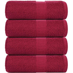 Asciugamani per Sapone 4 pz Bordò 30x30 cm 360 g/m² 100% Cotone Vidaxl 5248