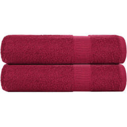 Asciugamani Doccia 2 pz Bordeaux 70x140 cm 360 g/m² 100% Cotone Vidaxl 9573