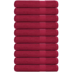 Asciugamani per Sauna 10 pz Bordeaux 80x200 cm 100% Cotone Vidaxl 1506