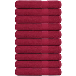 Asciugamani 10 pz Bordeaux 100x200 cm 360 g/m² 100% Cotone Vidaxl 1366