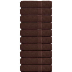 Asciugamani da Bagno 10pz Marrone 100x150cm 360g/m² 100% Cotone Vidaxl 7207
