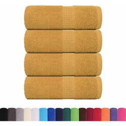 Asciugamani Ospiti 4 pz Oro 30x50 cm 360 g/m² 100% Cotone Vidaxl