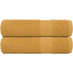 Asciugamani Doccia 2 pz Oro 70x140 cm 360 g/m² 100% Cotone Vidaxl 9032