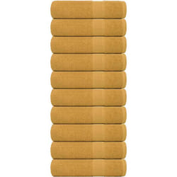 Asciugamani da Bagno 10 pz Oro 100x150cm 360 g/m² 100% Cotone vidaXL7567