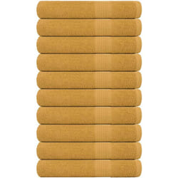 Asciugamani per Sauna 10pz Oro 80x200cm 360 g/m² 100% Cotone Vidaxl 6447