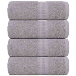 Asciugamani per Sapone 4 pz Grigio 30x30cm 360g/m² 100% Cotone Vidaxl 1353