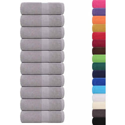 Asciugamani per Sapone 10 pz Grigio 30x30cm 360g/m² 100% Cotone Vidaxl
