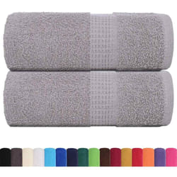 Asciugamani Ospiti 2 pz Grigio 30x50 cm 360 g/m² 100% Cotone Vidaxl