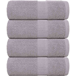 Asciugamani Ospiti 4 pz Grigio 30x50 cm 360 g/m² 100% Cotone Vidaxl 5322