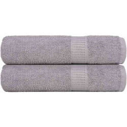 Asciugamani Doccia 2 pz Grigio 70x140 cm 360 g/m² 100% Cotone Vidaxl 1263