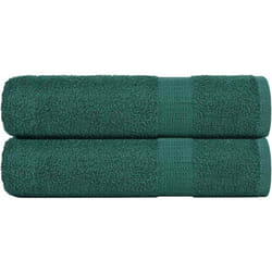 Asciugamani Doccia 2 pz Verde 70x140 cm 360 g/m² 100% Cotone Vidaxl 5382