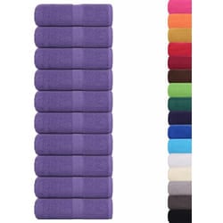 Vidaxl - Asciugamani Ospiti 10 pz Viola 30x50 cm 360 g/m² 100% Cotone