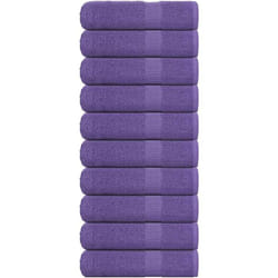 Asciugamani da Bagno 10pz Viola 100x150cm 360g/m² 100% Cotone Vidaxl 3570