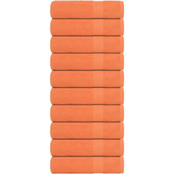 Asciugamani Bagno 10pz Arancioni 100x150cm 360g/m² 100% Cotone Vidaxl 7097