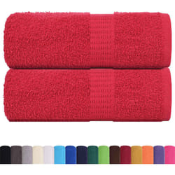 Asciugamani per Sapone 2 pz Rossi 30x30 cm 360 g/m² 100% Cotone Vidaxl
