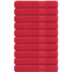 Asciugamani per Sauna 10 pz Rossi 80x200cm 360 g/m² 100% Cotone Vidaxl
