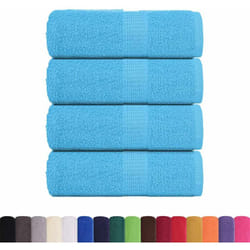 Asciugamani Sapone 4 pz Turchesi 30x30 cm 360 g/m² 100% Cotone Vidaxl