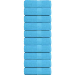 Asciugamani Sapone 10 pz Turchesi 30x30 cm 360 g/m² 100% Cotone Vidaxl 9997