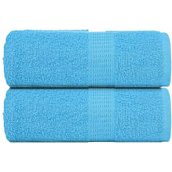 Asciugamani Ospiti 2 pz Turchesi 30x50 cm 360 g/m² 100% Cotone Vidaxl 9955