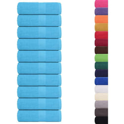 Asciugamani Ospiti 10 pz Turchesi 30x50 cm 360 g/m² 100% Cotone Vidaxl